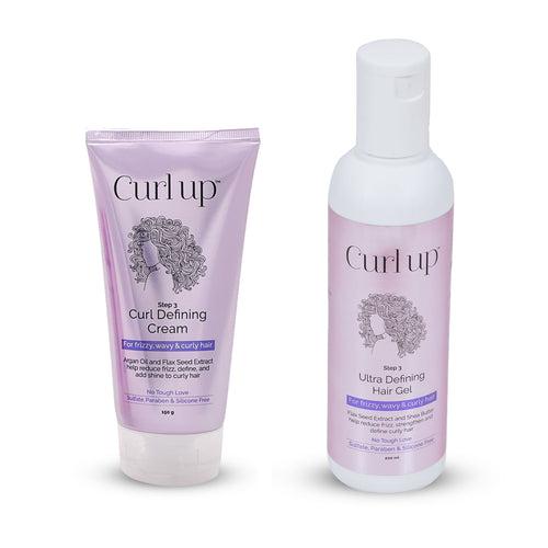 Curl Up Hair Styling Combo with Curly Hair Cream & Gel