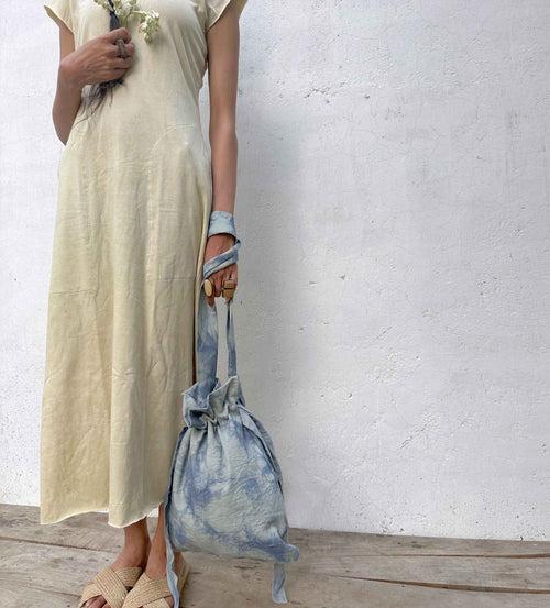 shoulder bag - Indigo tie-dye