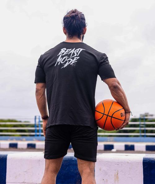 Oversized GymX Black Tee: Beast Mode - Sale