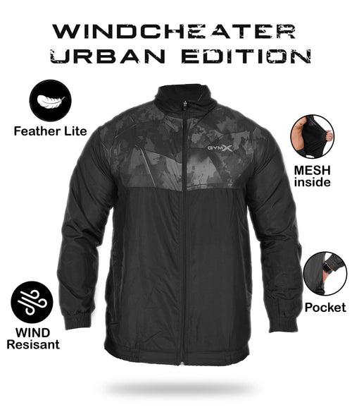 Urban Camo GymX Windcheater: Black Camo