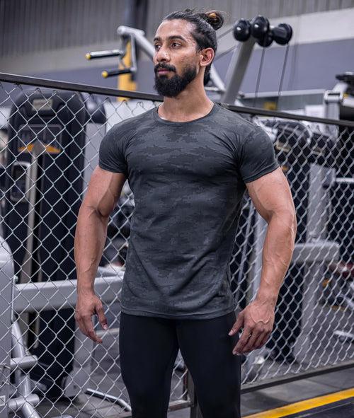 Jacquard Grey Camo GymX Tshirt - Sale