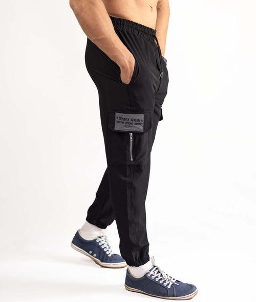 GymX Raw Cargo Joggers: Mythos Black