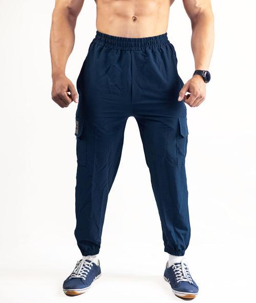 GymX Raw Cargo Joggers: Airforce Blue