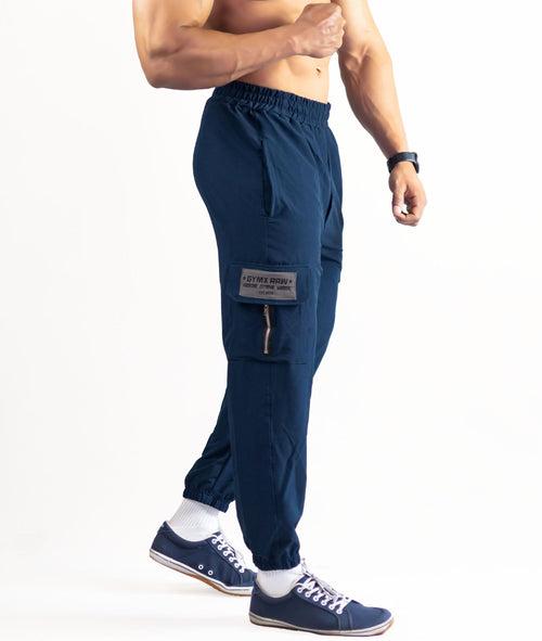 GymX Raw Cargo Joggers: Airforce Blue