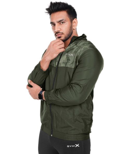 Urban Camo GymX Windcheater: Army Green