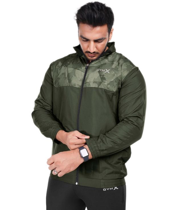 Urban Camo GymX Windcheater: Army Green