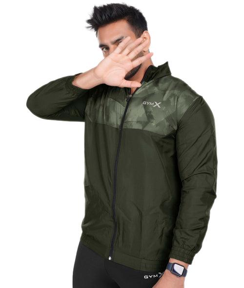 Urban Camo GymX Windcheater: Army Green