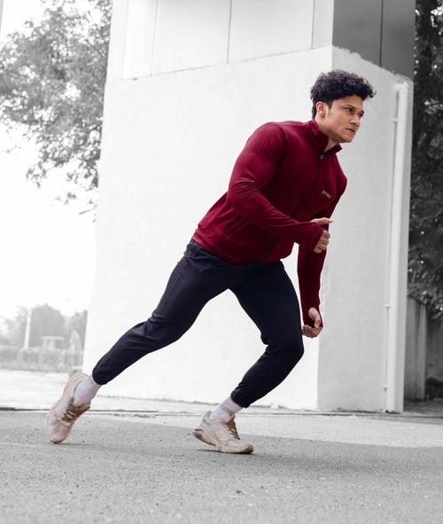 Velocity GymX Thumbhole Jackets: Striking Maroon