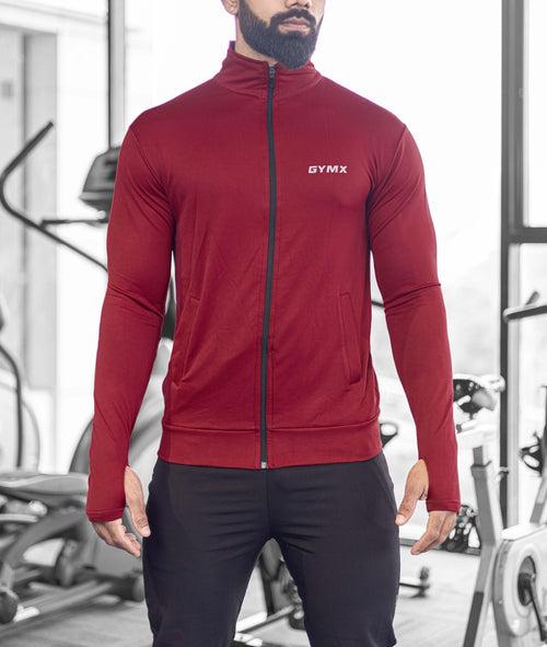 Velocity GymX Thumbhole Jackets: Striking Maroon