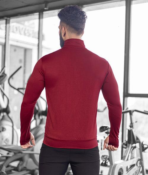 Velocity GymX Thumbhole Jackets: Striking Maroon