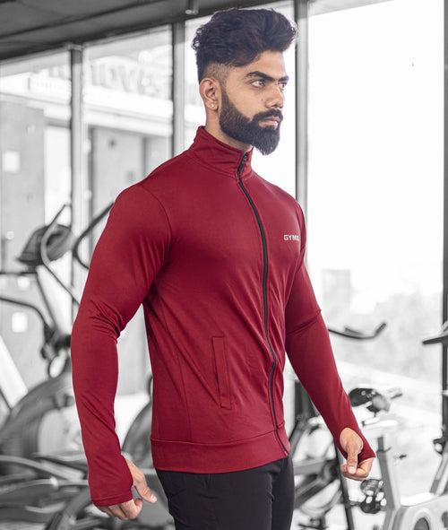 Velocity GymX Thumbhole Jackets: Striking Maroon