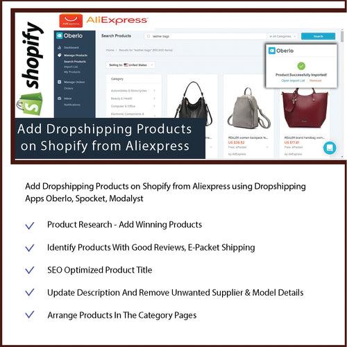 Add Dropshipping Products On Shopify From Aliexpress