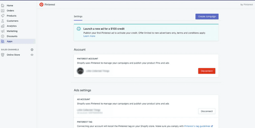 Pinterest Ads Marketing in Shopify