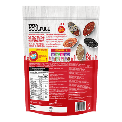 0% added Sugar - Millet Muesli 500g + Nutri Drink+ 0% added Sugar 125g | 625g