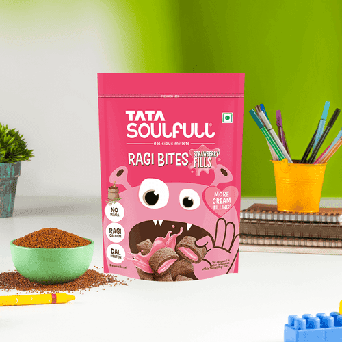 Ragi Bites - No Maida Choco 1200g + Ragi Bites Strawberry Fills 250g | 1450g