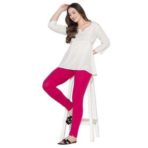 Women Soft Cotton Kurti Pant - Fuchsia