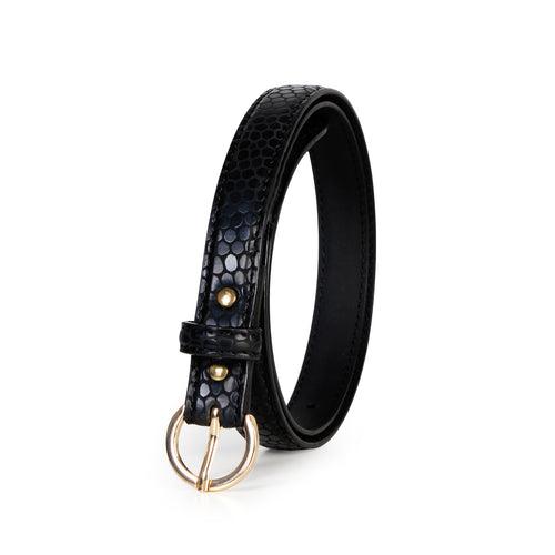 Women Textured Casual  Belt - Black