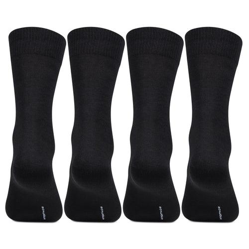 Men Cotton Plain Socks- Pack of 4