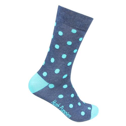 Hush Puppies Men Crew Length Polka Dots Socks