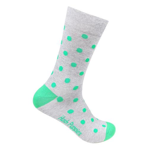 Hush Puppies Men Crew Length Polka Dots Socks