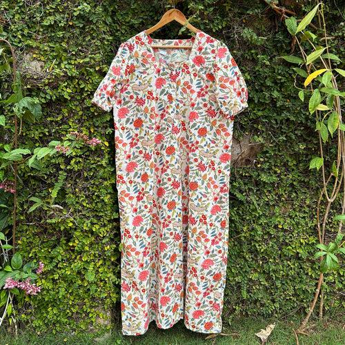 Vibrant Ease: Nursing-Friendly Block Printed Nightwears