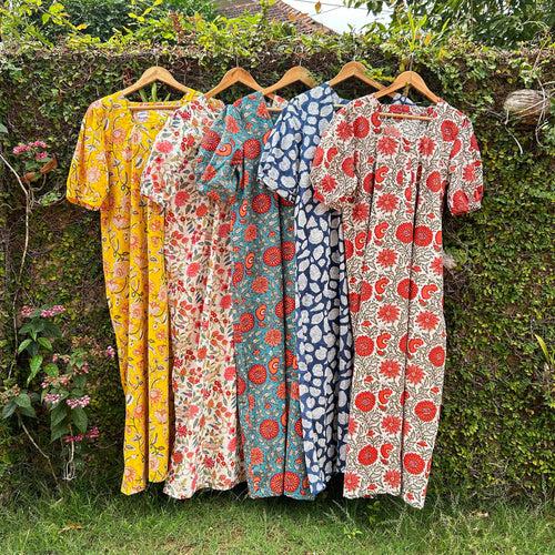 Vibrant Ease: Nursing-Friendly Block Printed Nightwears