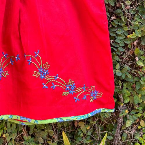 Enchanting Floral Red Baby Dress