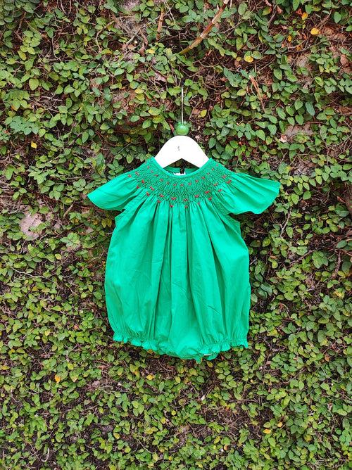 VIBRANT SMOCKED YOKE ROMPER