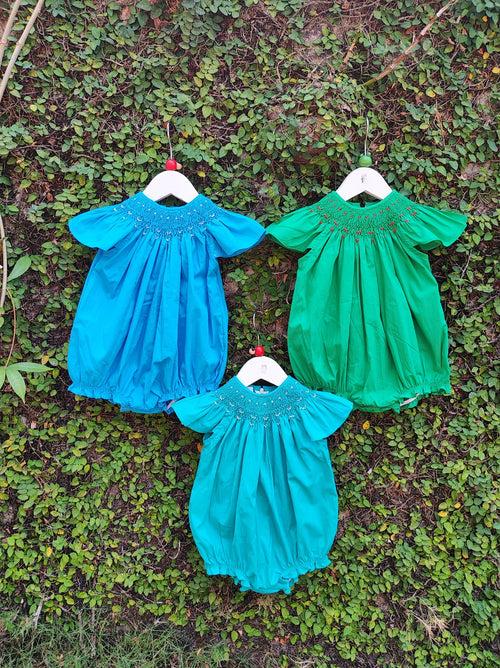 VIBRANT SMOCKED YOKE ROMPER