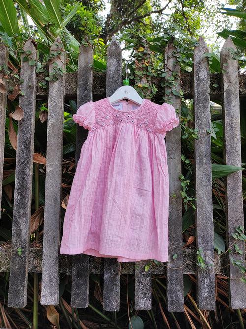 Cotton Short Sleeveless Smocking Dresses