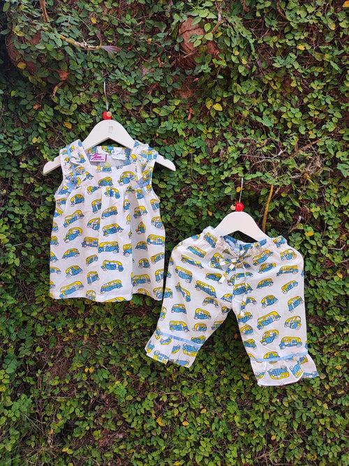 COMFY TUK-TUK PRINT COTTON KIDS NIGHTWEAR