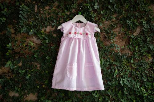 Favourite Square Collar Cotton Baby Dress
