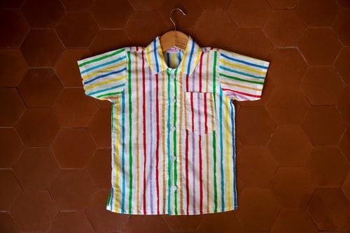 Casual Multicolour Boys Cotton Shirt