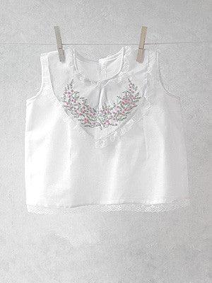 Pink Buds Drop Collar Top