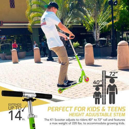 SWAGTRON K1 Kick Scooter for Kids and Teenagers for all Heights