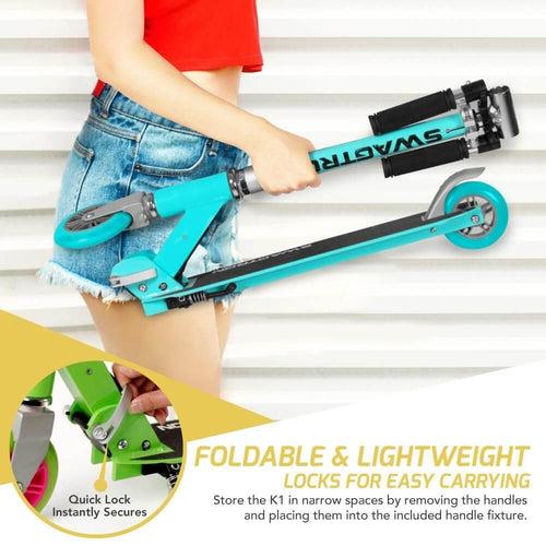 SWAGTRON K1 Kick Scooter for Kids and Teenagers for all Heights