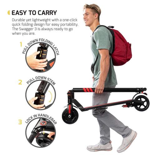 Swagtron Swagger PRO SG3 Folding Electric Sport Scooter