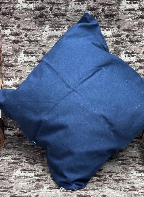 Navy blue cotton cushion cover