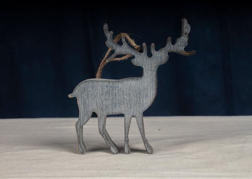 silver wooden reindeer