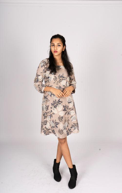 Teens - Tropical printed Frock with pockets  in cotton flex MBS R29