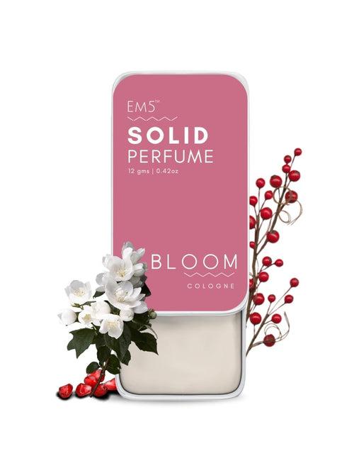 EM5™ Bloom | Solid Perfume for Women | Alcohol Free | Strong and lasting fragrance | Floral Fruity Sweet Woody | Goodness of Beeswax + Shea Butter