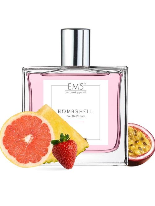 EM5™ Bombshell Perfume for Women | Eau De Parfum Spray | Vanilla Coffee White Floral Fragrance Accords | Luxury Gift for Her | Sizes Available: 50 ml / 15 ml