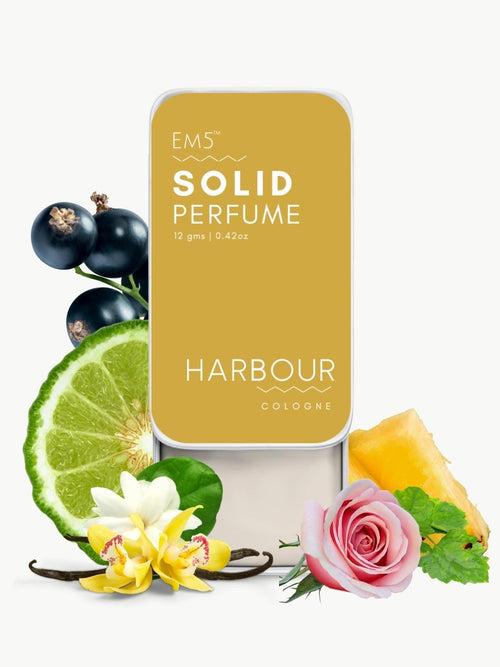 EM5™ Harbour | Solid Perfume for Men | Alcohol Free Strong lasting fragrance | Fruity Fresh Tropical | Goodness of Beeswax + Shea Butter
