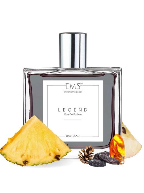 EM5™ Legend Unisex Perfume | Eau De Parfum Spray for Men & Women | Aromatic Warm Spicy Fragrance Accords | Luxury Gift for Him / Her | Sizes Available: 50 ml / 15 ml