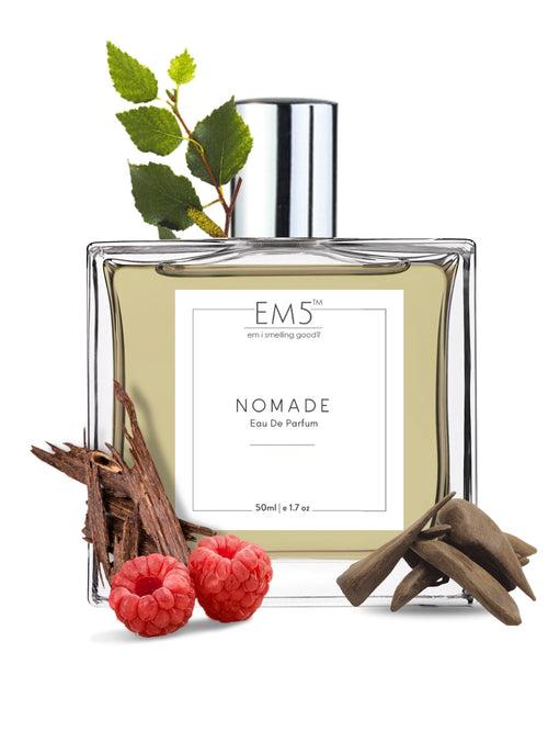 EM5™ Nomade Unisex Perfume | Eau De Parfum Spray for Men & Women | Amber Oud Smoky Leather Fragrance Accords | Luxury Gift for Him / Her | Sizes Available: 50 ml / 15 ml