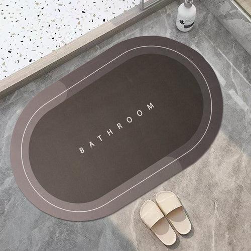 Grey - Super Absorbent Anti Skid Bathroom Floor Mat