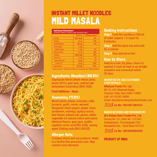 Instant Millet Noodles - Pack of 3 All Flavours