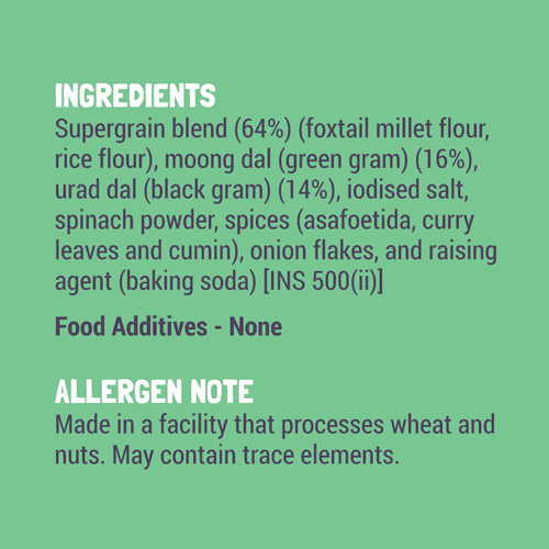 TRIAL PACK - Protein Rich Millet Dosa Mix Spinach (Gluten Free Ingredients), 50g