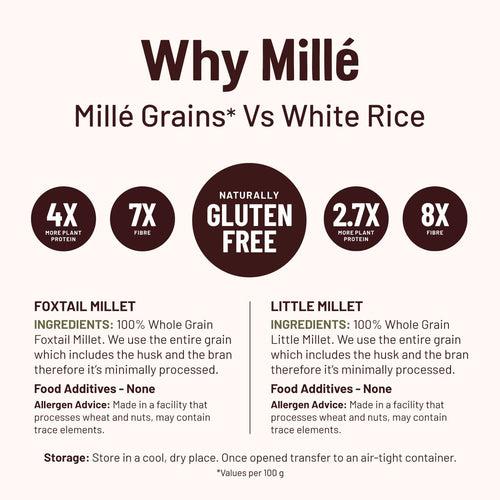 Mille : 100% Whole Grains Combo - Little Millet & Foxtail Millet