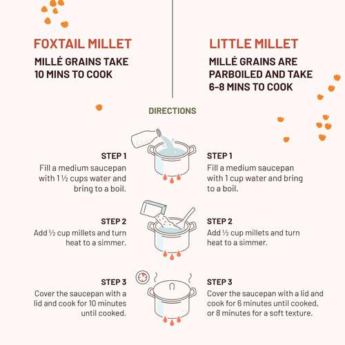 Mille : 100% Whole Grains Combo - Little Millet & Foxtail Millet